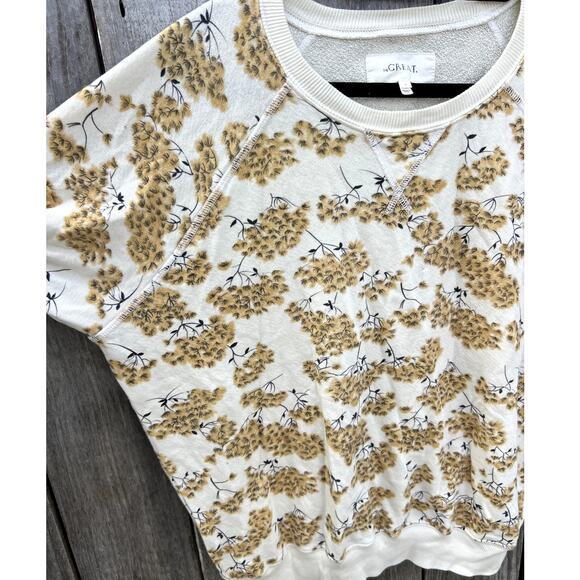 The Great. | Puff Sleeve Sweatshirt Chamomile Floral Size 2 Medium - Picture 4 of 7
